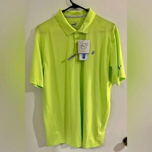 Puma Golf Neon Green polo in size medium